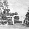Original entrance in 1924 wth Bougeonvilla trellis.